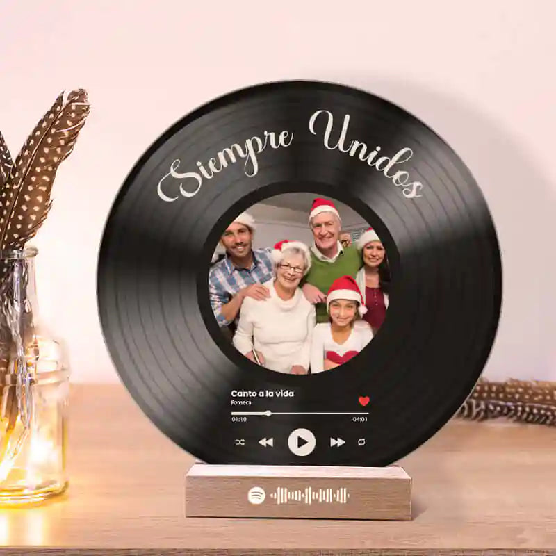 Deine Schallplatte mit deinem Foto und QR SPOTIFY zu Weihnachten