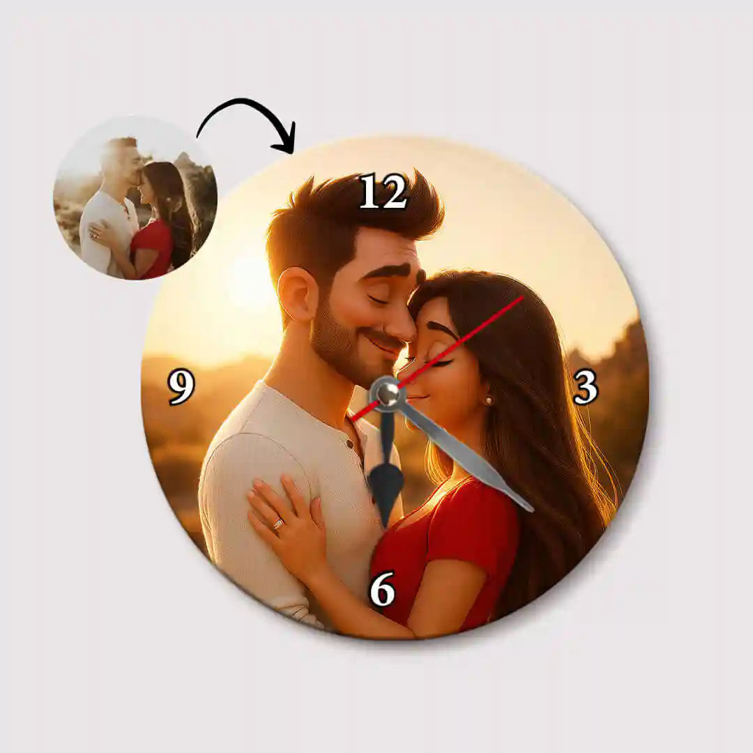 RELOJ ESTILO CARICATURA para Aniversario