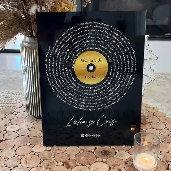 CUADRO CON LETRA CANCIÓN SPOTIFY.
