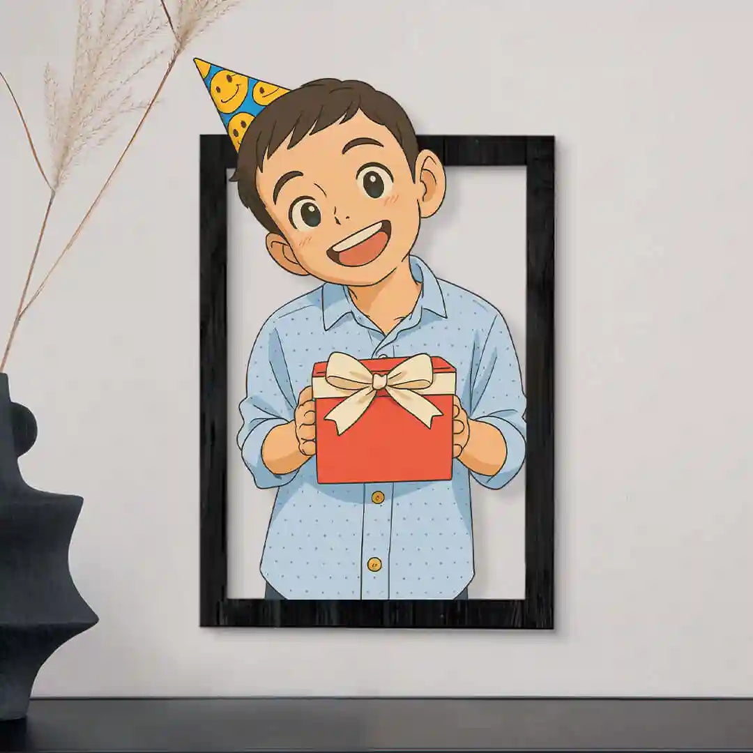 Cuadro estilo GHIBLI Para Cumpleaños