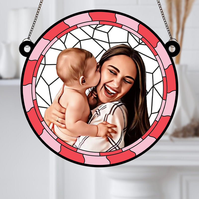 Catturasole personalizzato in vetro metacrilato per la mamma