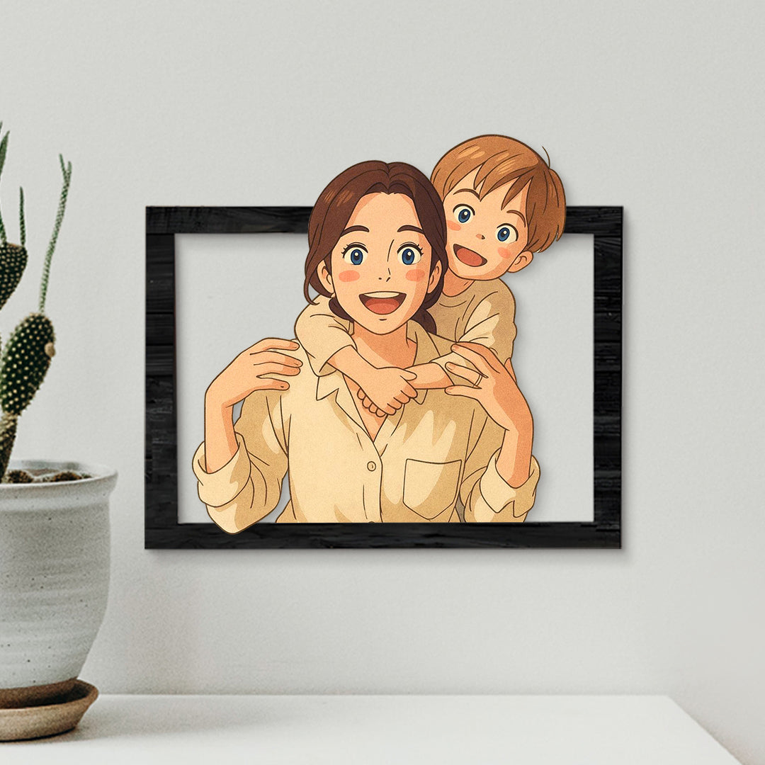 Cuadro estilo GHIBLI Para mamá