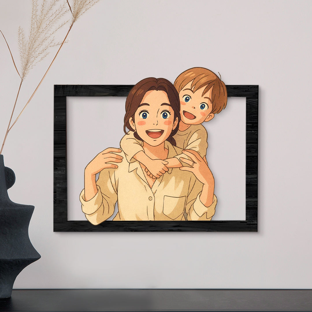 Cuadro estilo GHIBLI Para mamá
