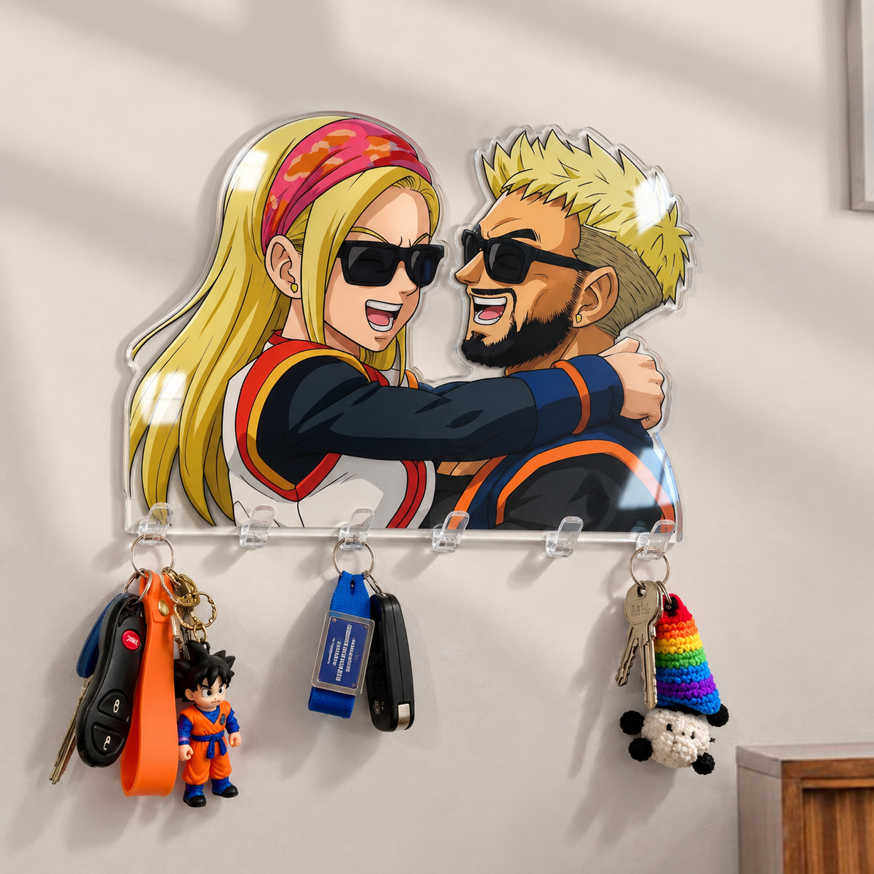 Cartoon key holder for Valentine's Day