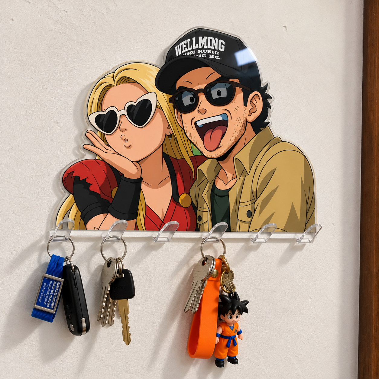 Cartoon key holder for Valentine's Day