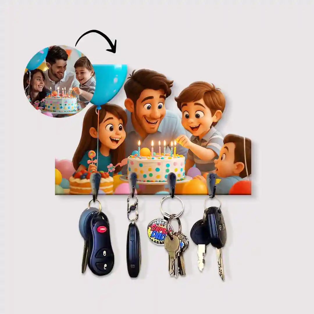 PORTALLAVES CARICATURA para Cumpleaños