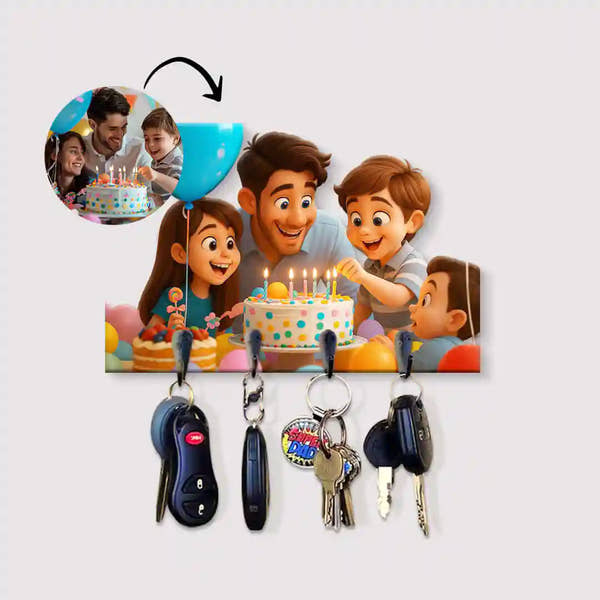 PORTALLAVES CARICATURA para Cumpleaños