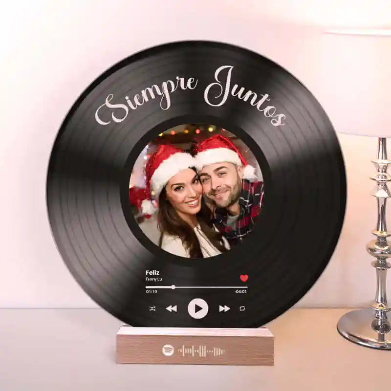 Deine Schallplatte mit deinem Foto und QR SPOTIFY zu Weihnachten