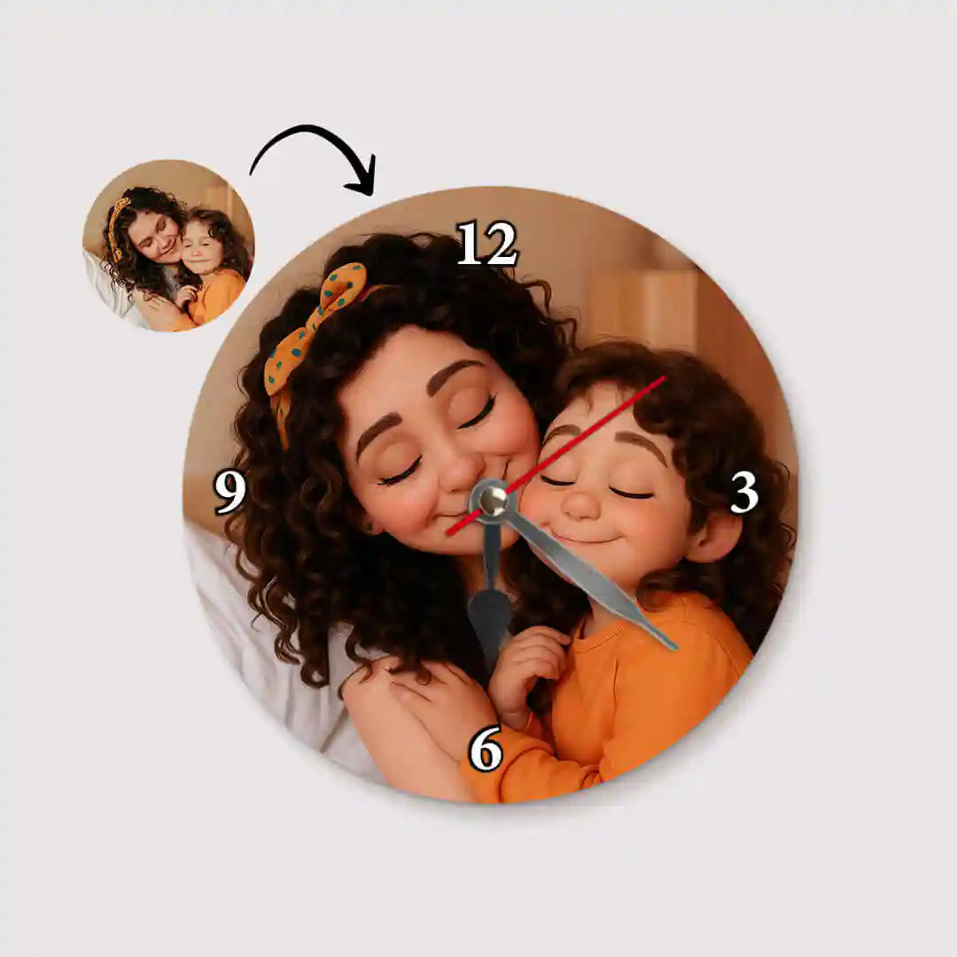 RELOJ ESTILO CARICATURA para Mamá