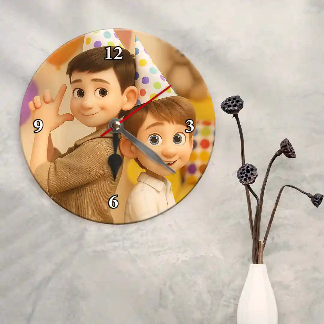 RELOJ ESTILO CARICATURA para Cumpleaños