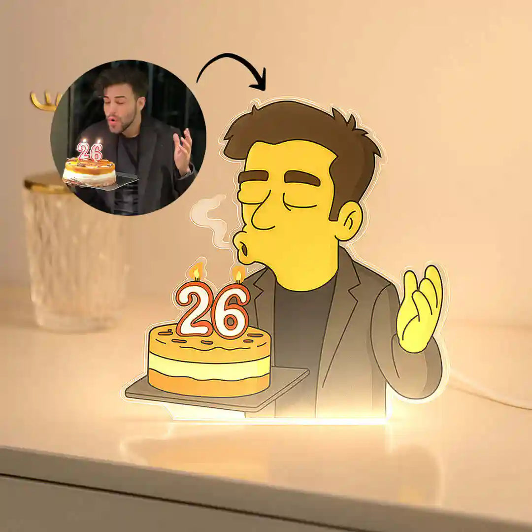 Lámpara Estilo LOS SIMPSON para Cumpleaños