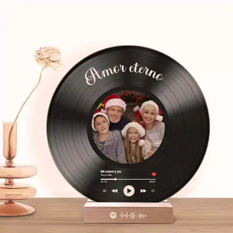 Deine Schallplatte mit deinem Foto und QR SPOTIFY zu Weihnachten