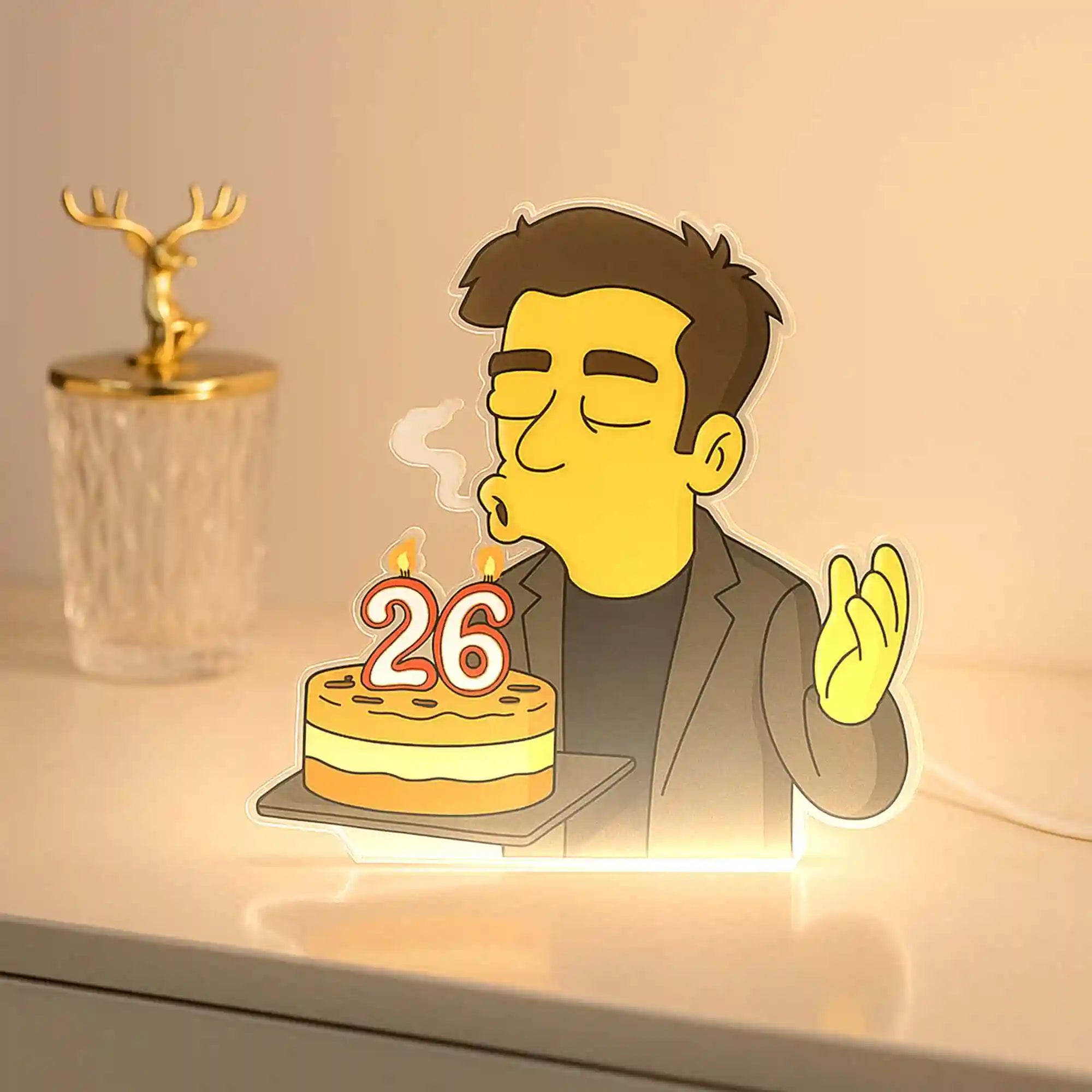 Lámpara Estilo LOS SIMPSON para Cumpleaños