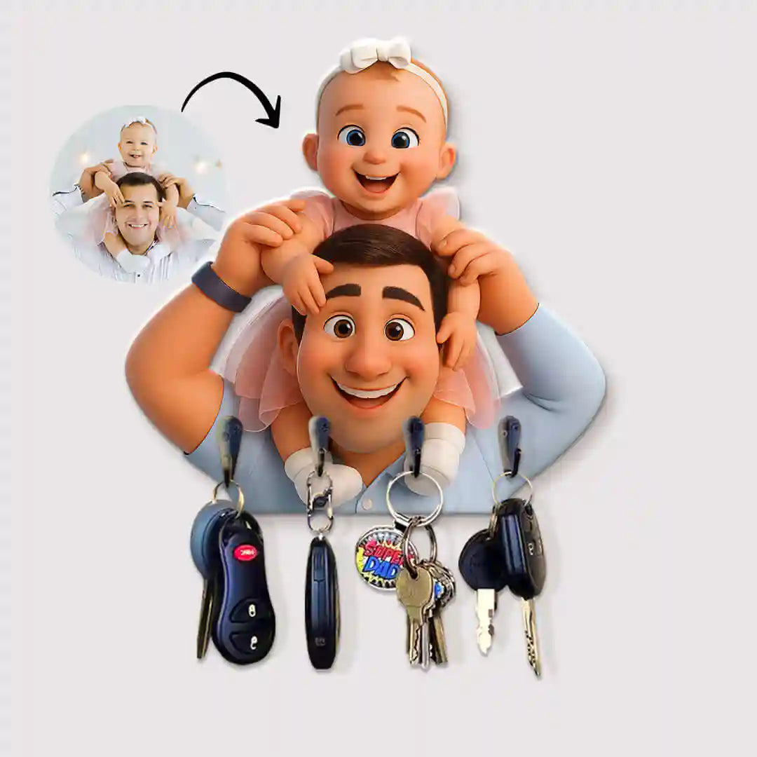 PORTE-CLÉS DE DESSIN ANIMÉ pour papa
