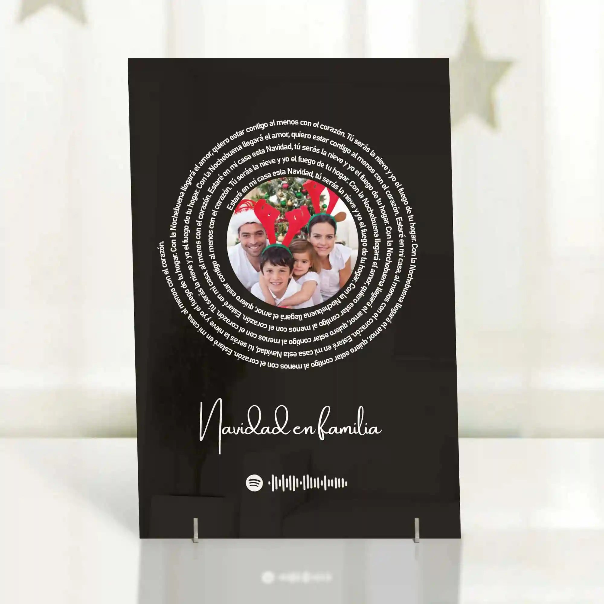 Cuadro Personalizado con Letra de Canción para Navidad