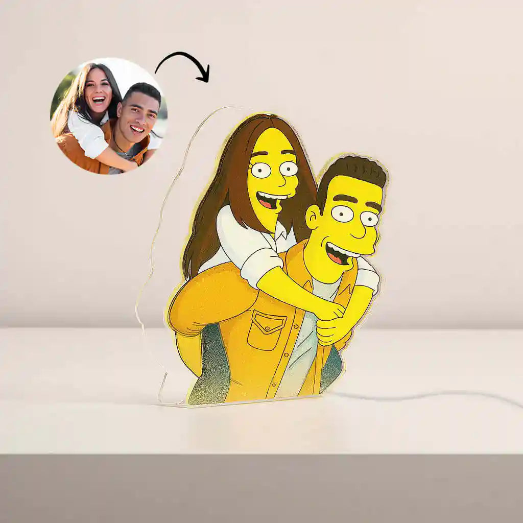 Lámpara Estilo Los Simpson para Aniversario