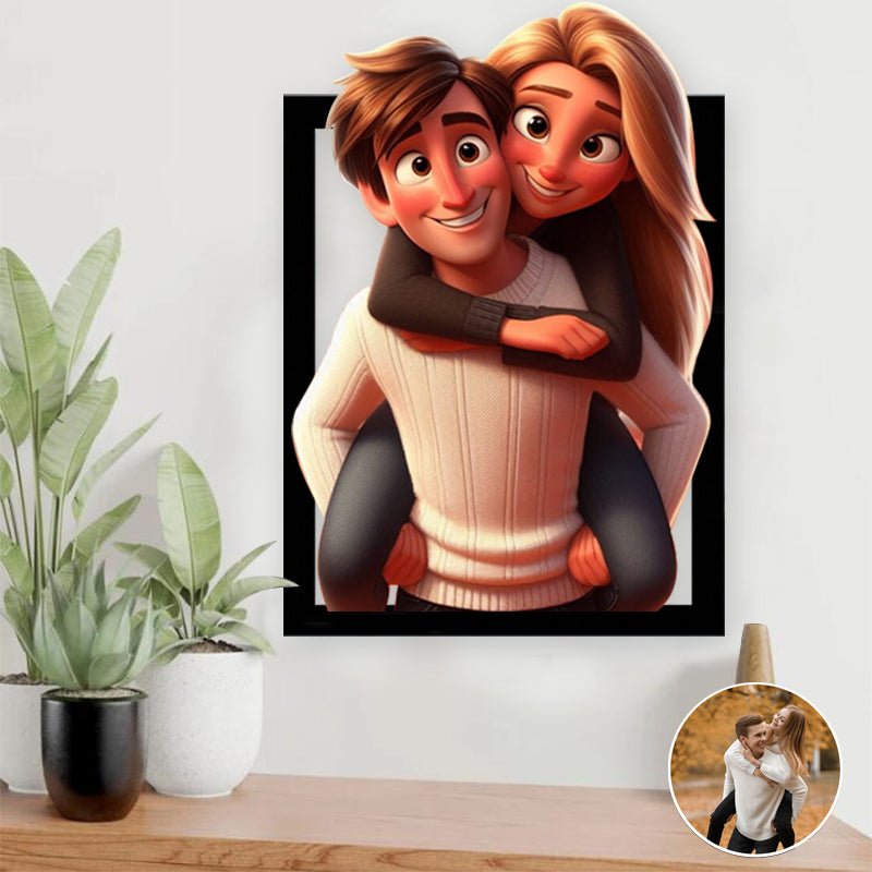 Metacrilato con foto personalizada en estilo de dibujos animados - Personalizaregalo.com